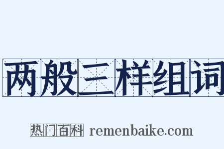 两般三样组词是什么意思的图片